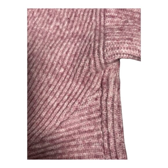 ANTHROPOLOGIE ANGEL OF THE NORTH V-NECK KNOT BACK WOOL BLEND SWEATER MAUVE SZ SM - Picture 4 of 8